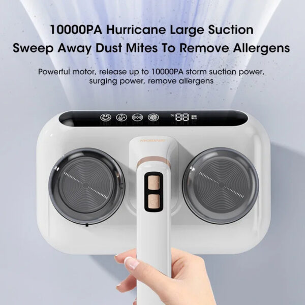 New Mattress Vacuum Mite Remover Cordless Handheld Cleaner Powerful Suction For Cleaning Bed Pillows Home Supplies - Image 2