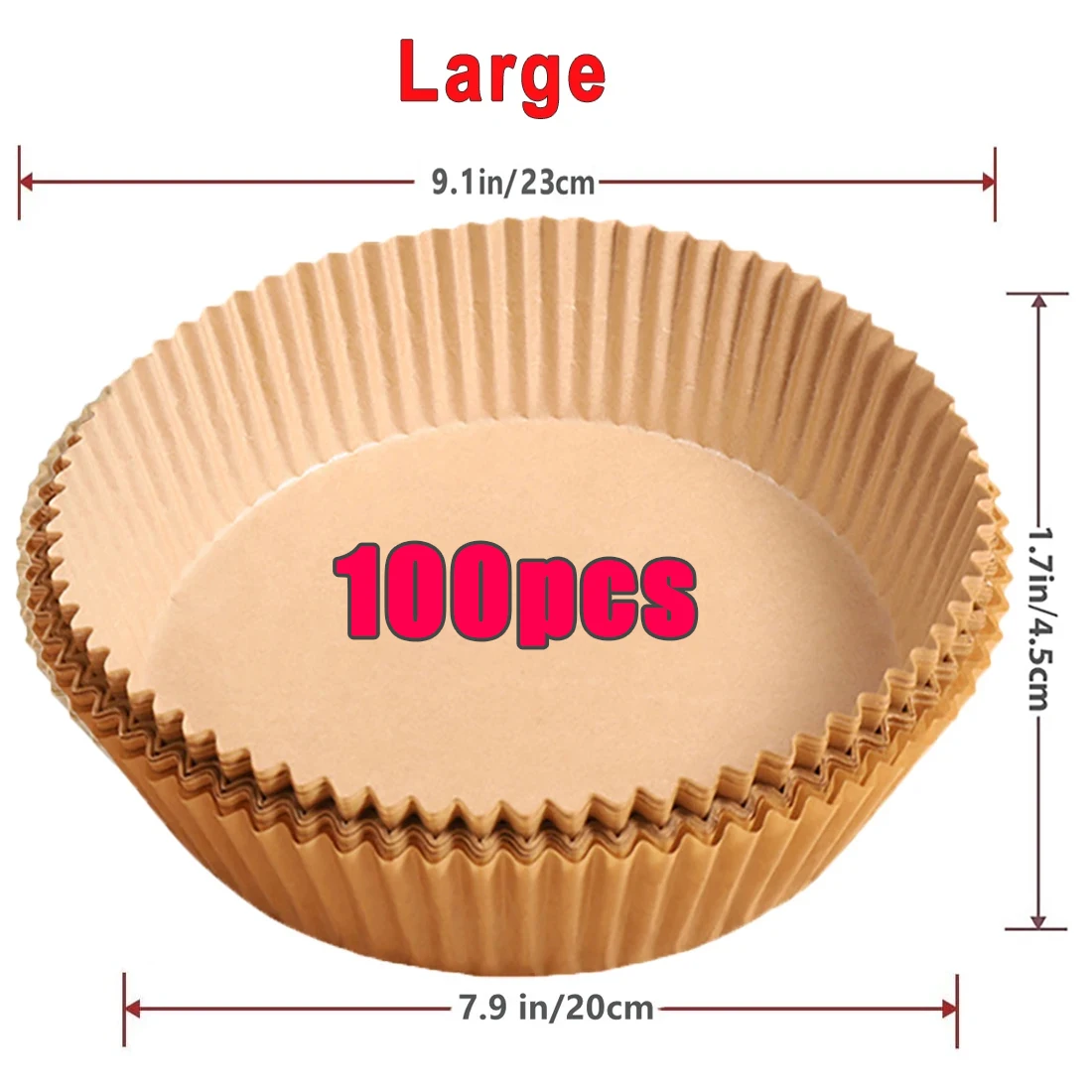 Brown 100Pcs-20cm