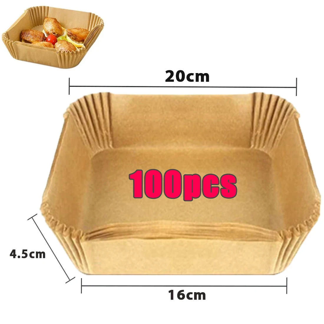 Brown 100Pc-16cm Pro