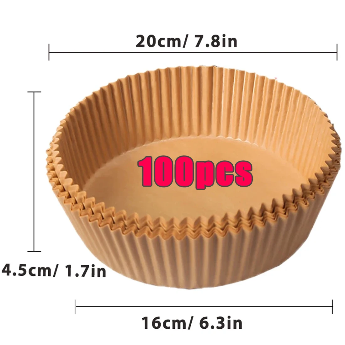 Brown 100Pcs-16cm
