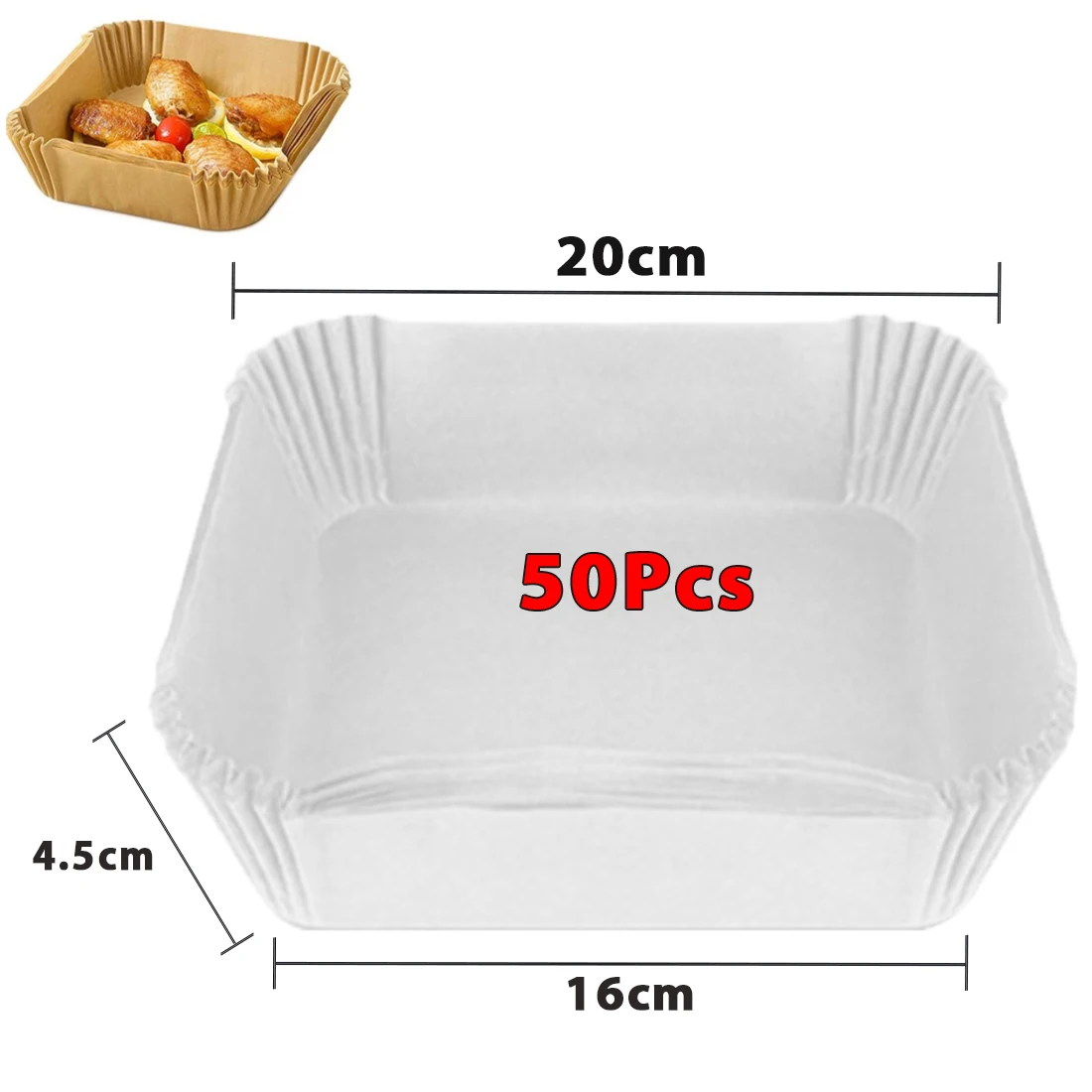 White 50Pcs-16cm Pro