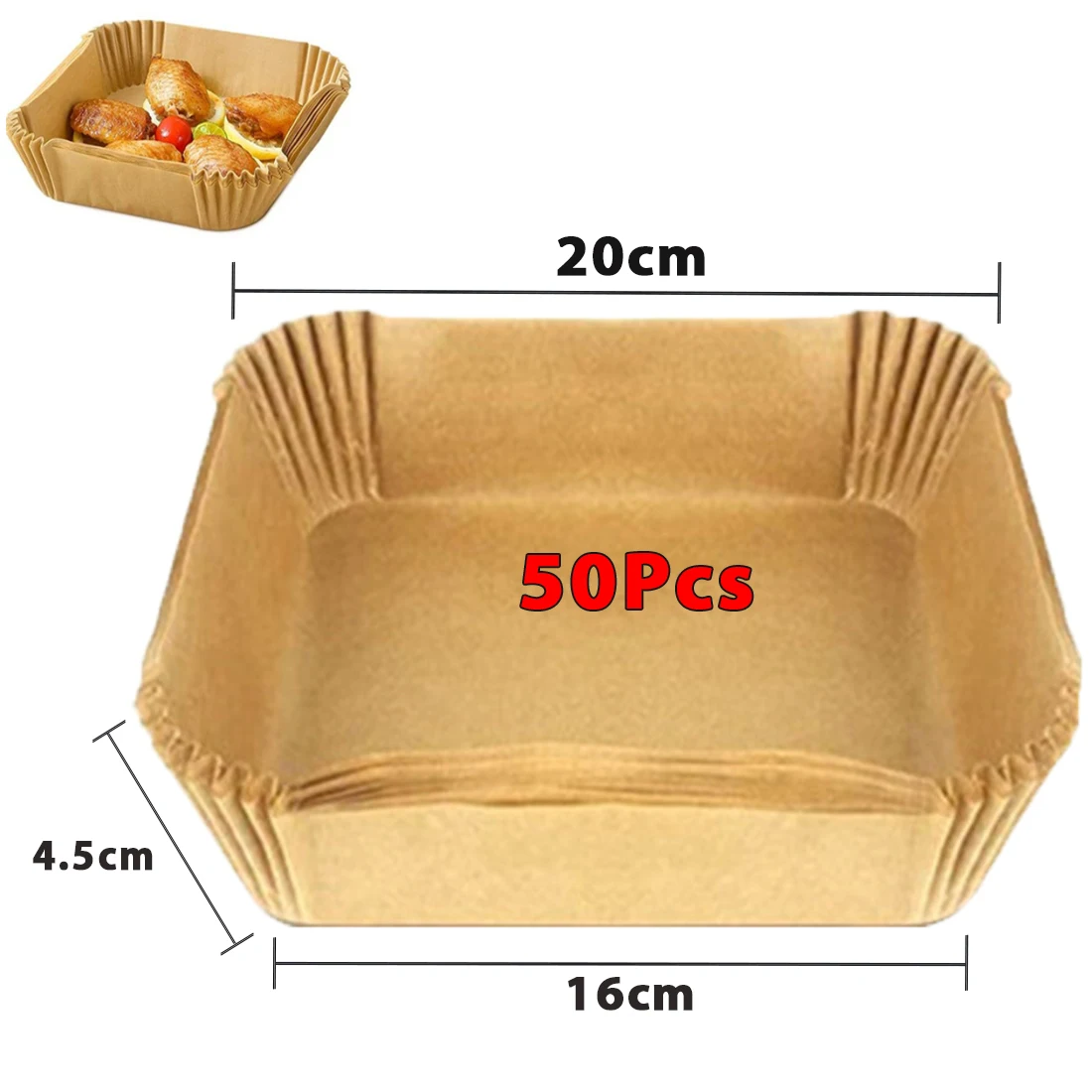 Brown 50Pcs-16cm Pro