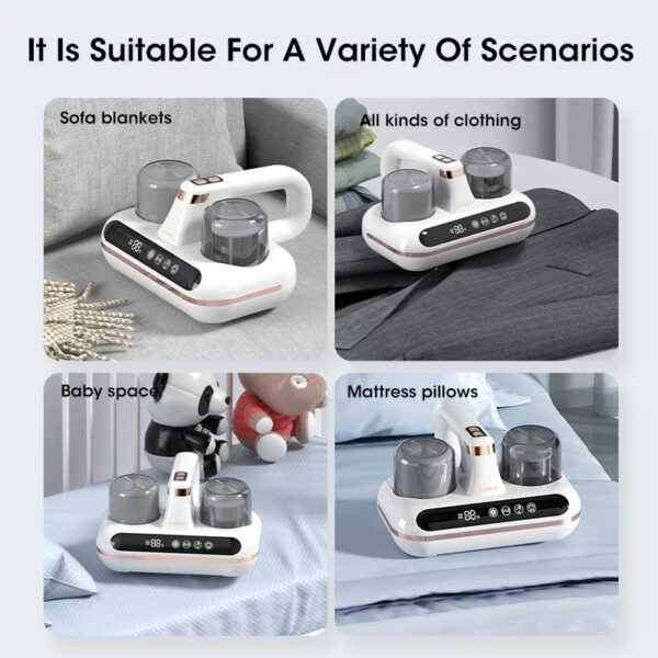 New Mattress Vacuum Mite Remover Cordless Handheld Cleaner Powerful Suction For Cleaning Bed Pillows Home Supplies - Image 3