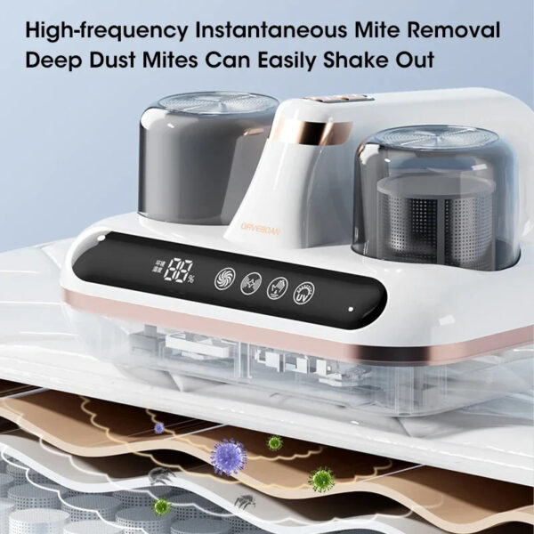 New Mattress Vacuum Mite Remover Cordless Handheld Cleaner Powerful Suction For Cleaning Bed Pillows Home Supplies - Image 6