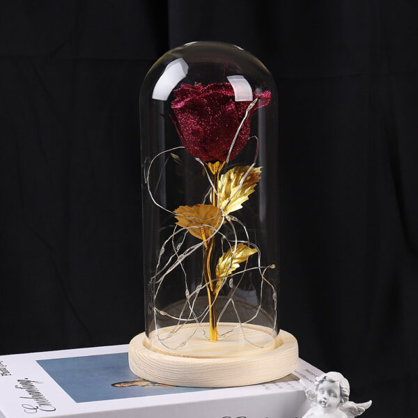 Valentines Day Gift  For Girlfriend Eternal Rose Flowers LED Light In Glass Cover Day Wedding Decoration Favors Mother Day Female Gift  Gift - Image 4