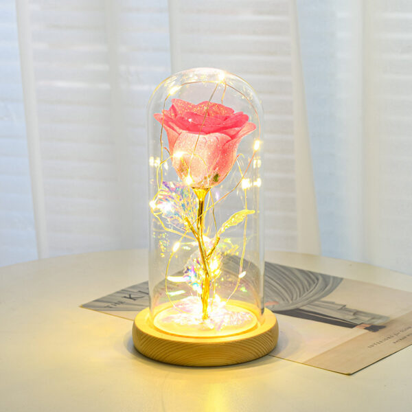 Valentines Day Gift  For Girlfriend Eternal Rose Flowers LED Light In Glass Cover Day Wedding Decoration Favors Mother Day Female Gift  Gift - Image 7