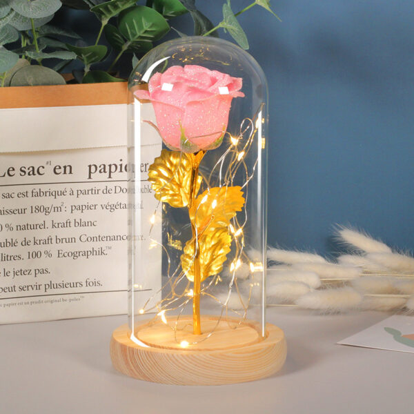 Valentines Day Gift  For Girlfriend Eternal Rose Flowers LED Light In Glass Cover Day Wedding Decoration Favors Mother Day Female Gift  Gift - Image 9